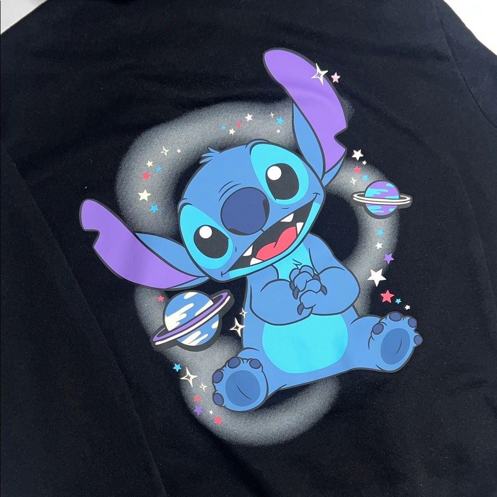 Disney Stitch Black Sweatshirt Womens 2XL - Picture 3 of 6